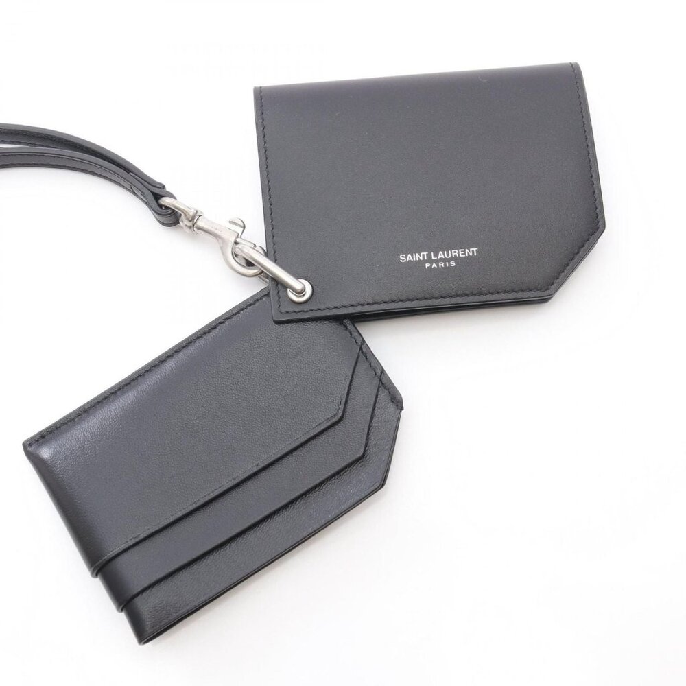 Saint Laurent Paris Card Case Aadaq 1000 Black Leather - Picture 3 of 6